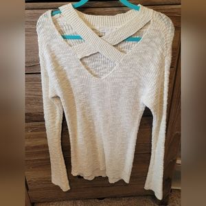NY&C white sparkle strappy sweater